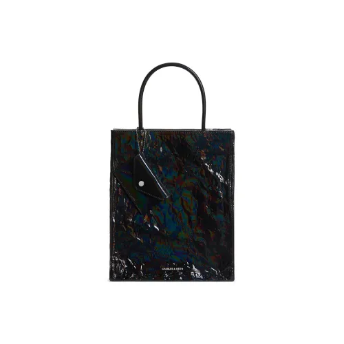 CHARLES&KEITH PU Shoulder Bag Tubas Women's Prism Noir Black