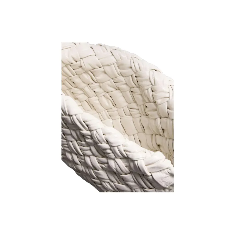 Bottega Veneta Kalimero Cittàh Calfskin Shoulder Bag Women's Ecru-2