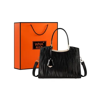 Vigno Synthetic Leather Tote Shoulder Bag Crossbody Bag Handbag Regular Women's Black