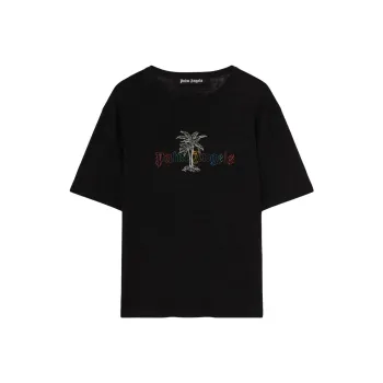 PALM ANGELS Logo print Short sleeve T shirt