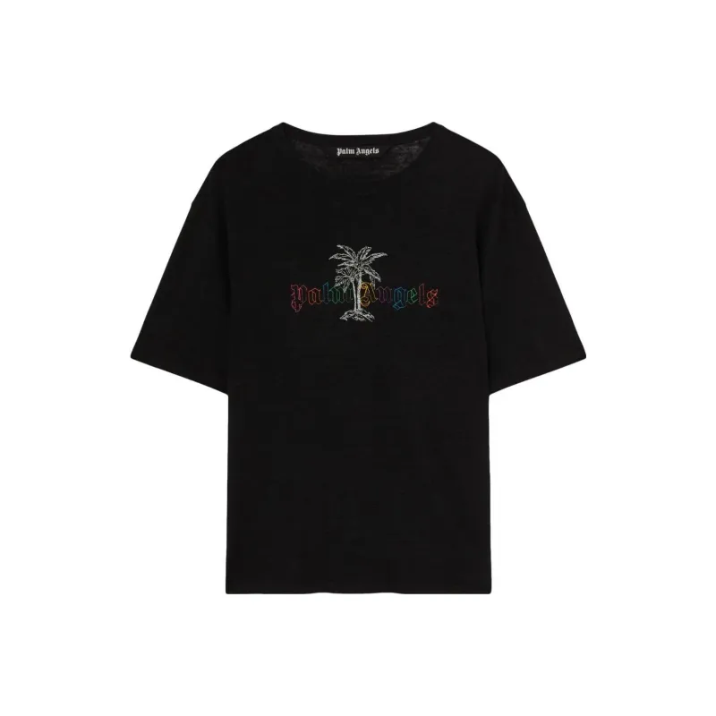 PALM ANGELS Logo print Short sleeve T shirt-0