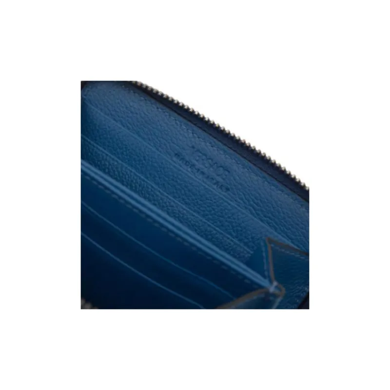 FANSIZHE Cow Leather Coin Purse Small Size Women's Blue-6