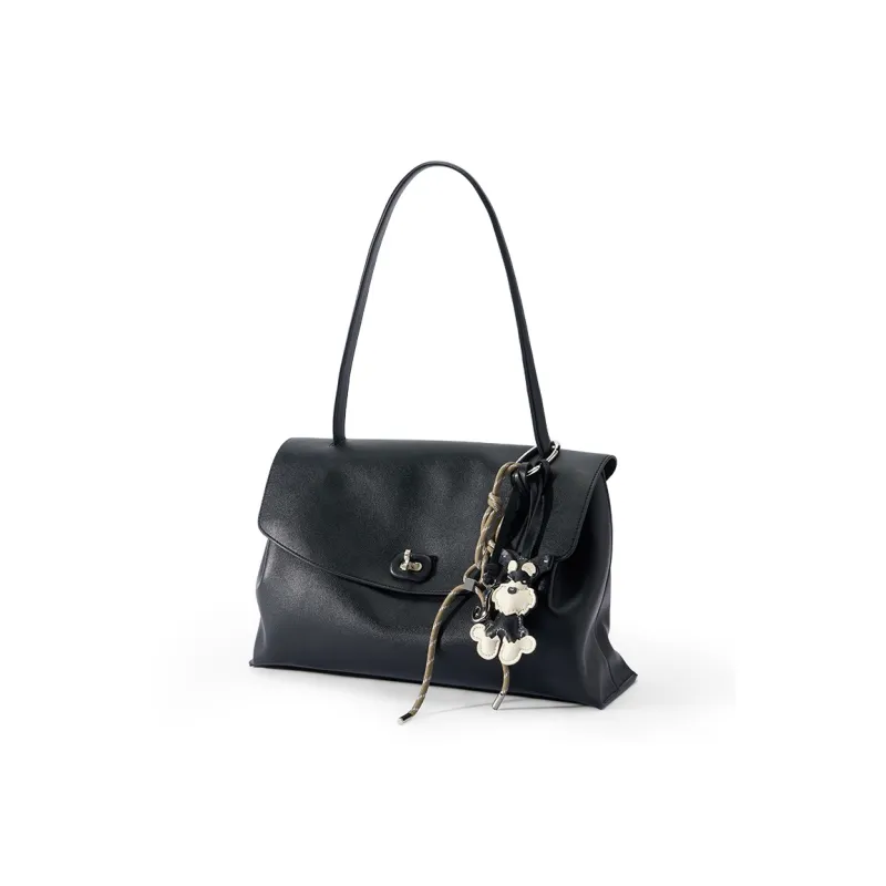 JONBAG Synthetic Leather Shoulder Bag Tubas Women's Black-2