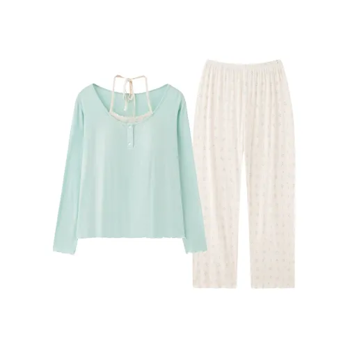XIAFENYAN Pajama Set Women's Green