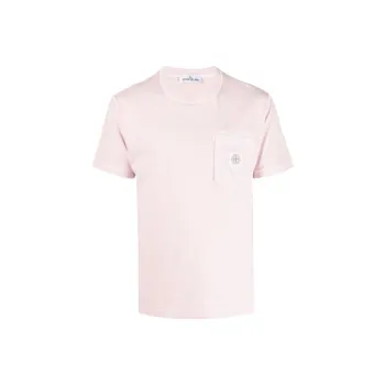 STONE ISLAND T Shirts Men Pink