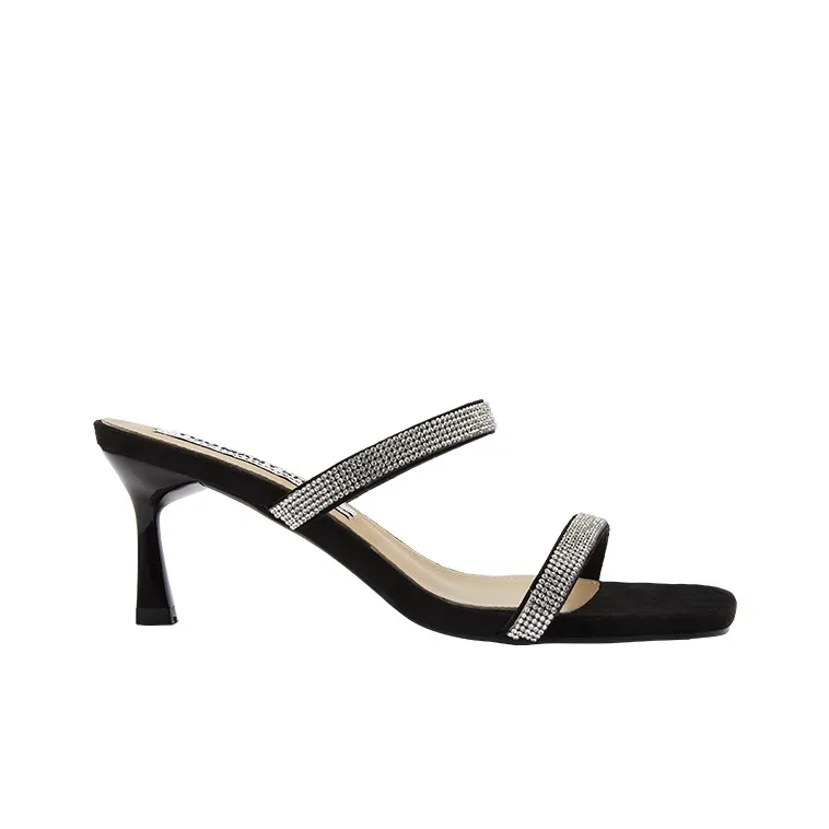 TOOMANYSHOES Straight Heeled Slippers Women's Black-1