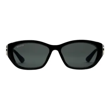 GUCCI Injection Molded Rectangular Sunglasses Women's Black/Tortoiseshell
