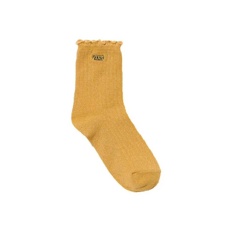 Vans Tinsel Half Crew Mid Calf Socks Unisex 1 Pack Ginger Yellow-1