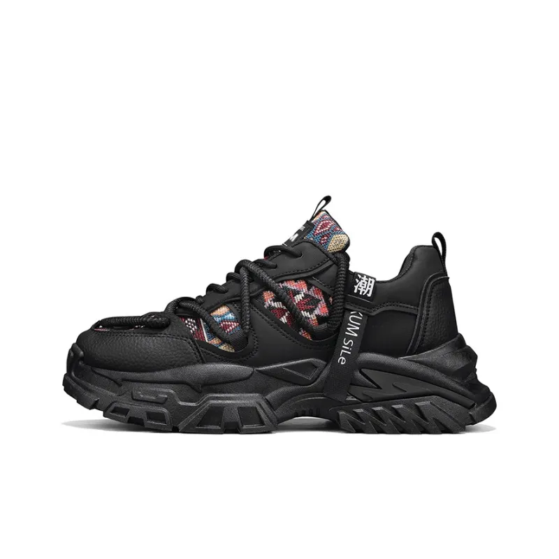 JKEM Anti Slip Wear Resistant Low Top Chunky Sneakers Men's-0