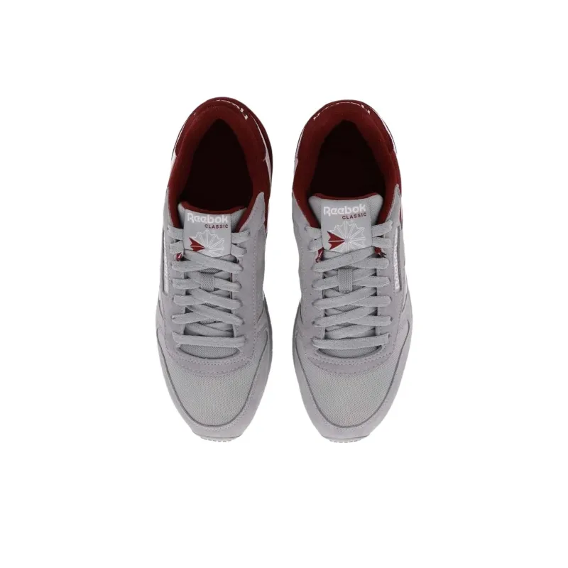 Reebok Classic Leather 'Pure Grey Classic Burgundy'-3