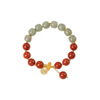 TIANTAISHAN Hetian Jade Bracelets Pale Greenish White Jade Unisex