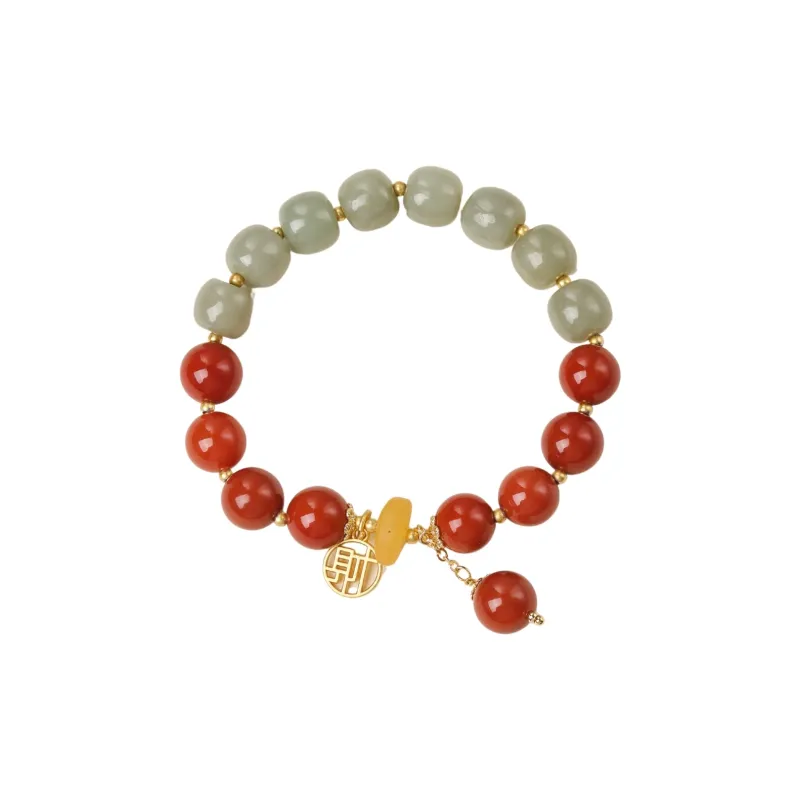 TIANTAISHAN Hetian Jade Bracelets Pale Greenish White Jade Unisex-0