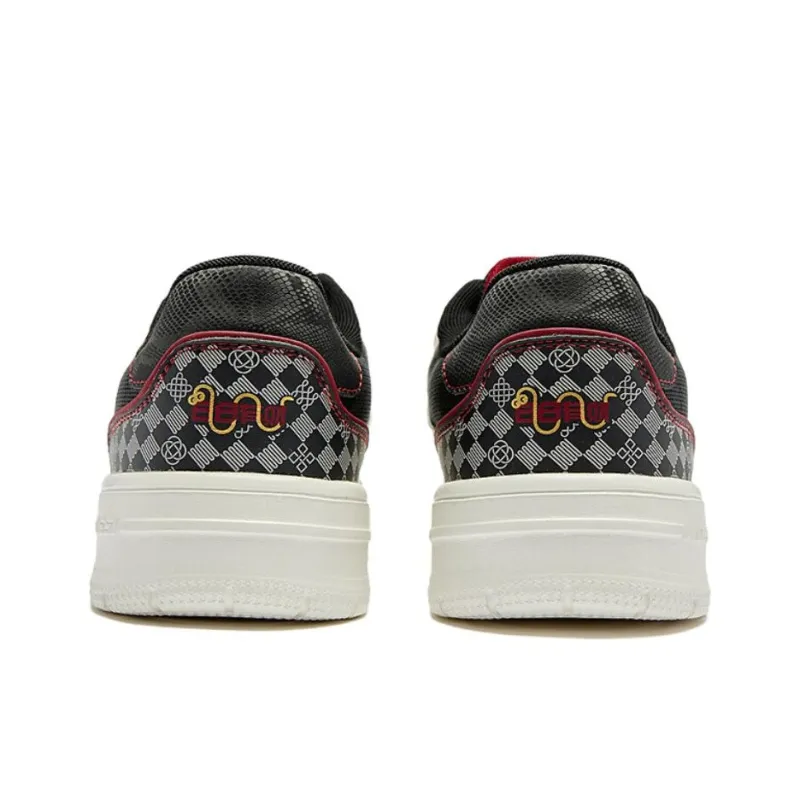 QIAODAN Get Rich Every Day Lightweight Anti Slip And Wear Resistant Low Top Skateboard Shoes Men's White Gray-4