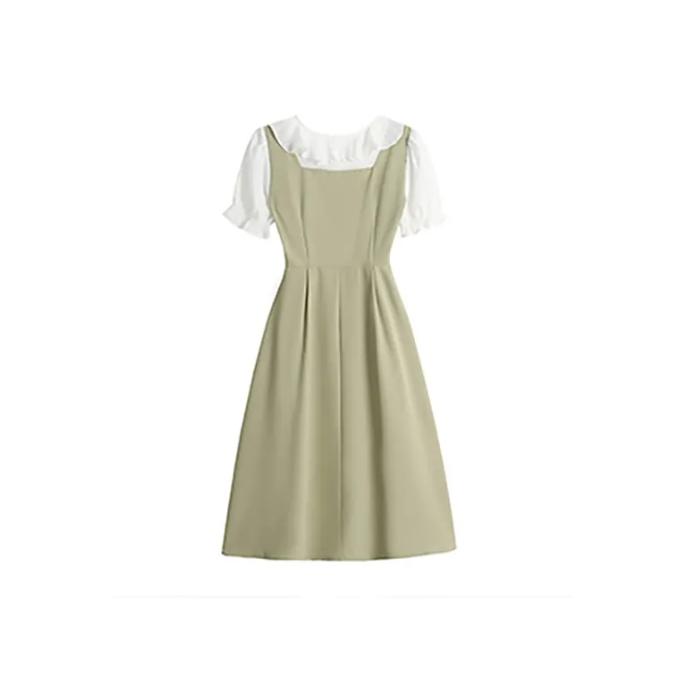 ABBY GODDESS Short Sleeved Dresses Women's Green-1
