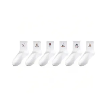H YXIANG Mid Calf Socks Women's 6 Pack