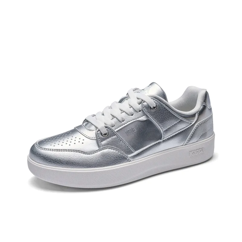 Kappa Back to Back Anti Slip Wear Resistant Low Top Skateboard Shoes Women's Silver-2