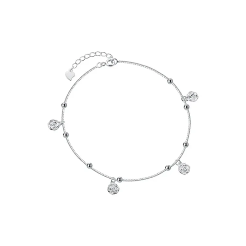 Old Qingyun Silver Building Foot Silver 990 Anklets Women's-0
