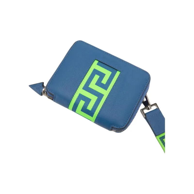 FANSIZHE Cow Leather Coin Purse Small Size Women's Blue-2