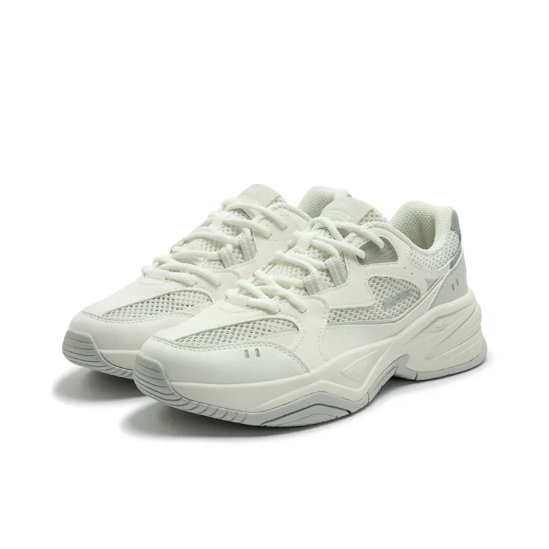 361° Sailing Series Breathable Slip Resistant Low Top Casual Running Shoes Women's White Gray-2