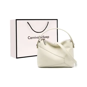 Carnival Keep Top Grain Cow Leather Crossbody One Shoulder Handbag Women's Multicolor