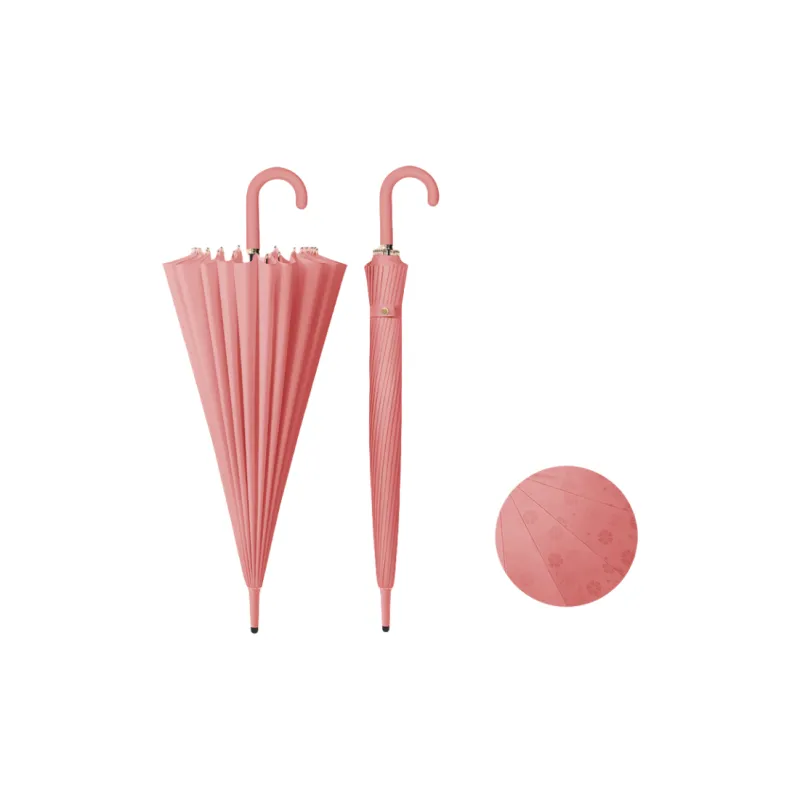 Love The Rain 24 Rib Open In The Rain, Good Looking Straight Handle Curved Hook Umbrella, Multicolor, Umbrella-7
