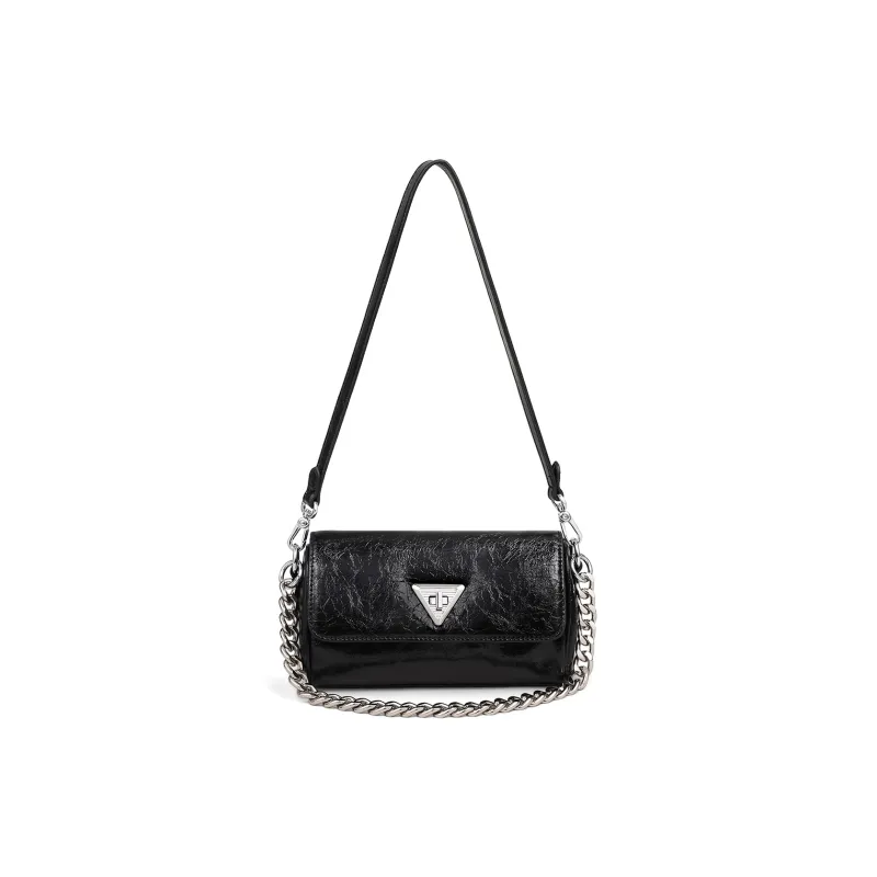 MILLIE'S Cow Leather Underarm Shoulder Bag, Crossbody Bag, Pillow Bag Regular Women's Black-3