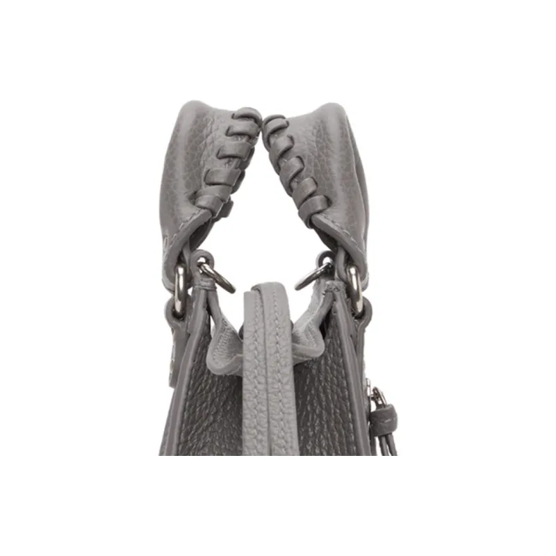 Balenciaga Grained Calfskin Shoulder Bag Crossbody Bag Women's Gray-3