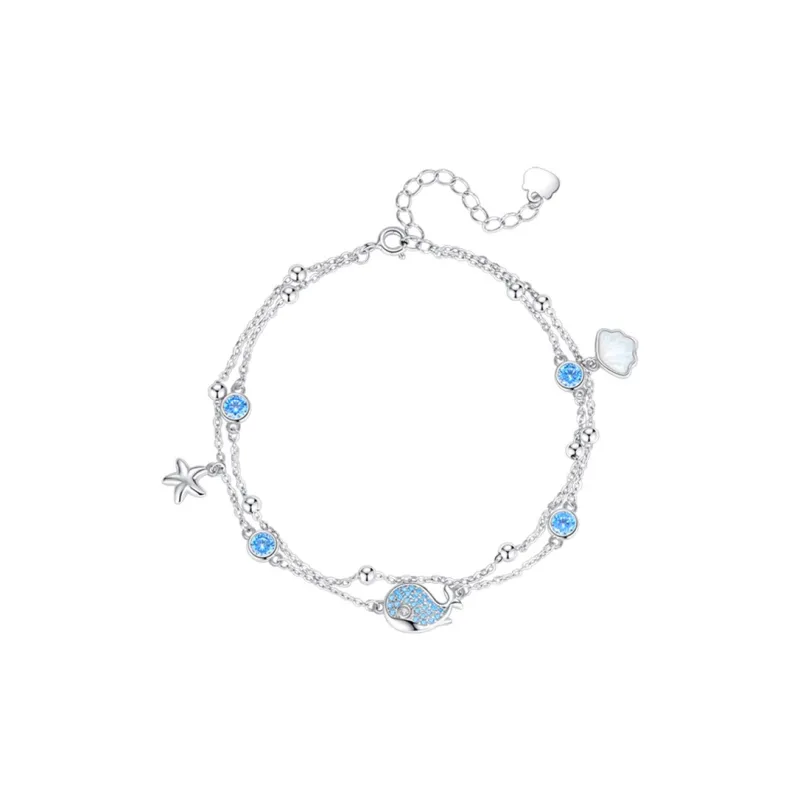 Fu Ru Ji 925 Sterling Silver Anklets Women's-0