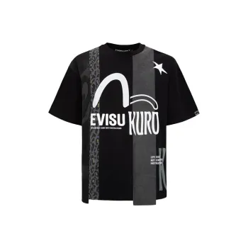 EVISU SS22 Straight T Shirt Men's Black