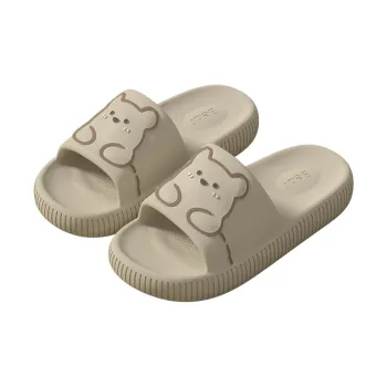 Yunpo Cute Cartoon Bear Summer Bathroom Platform Slip Resistant Height Increasing Breathable Couple
