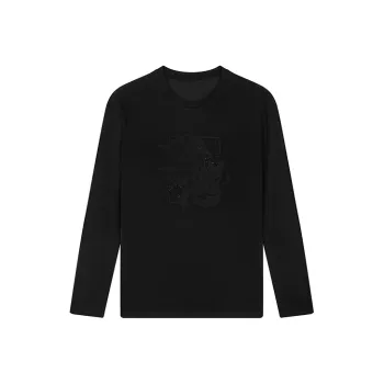 DAVID NAMAN Long Sleeved T Shirt Men's Black