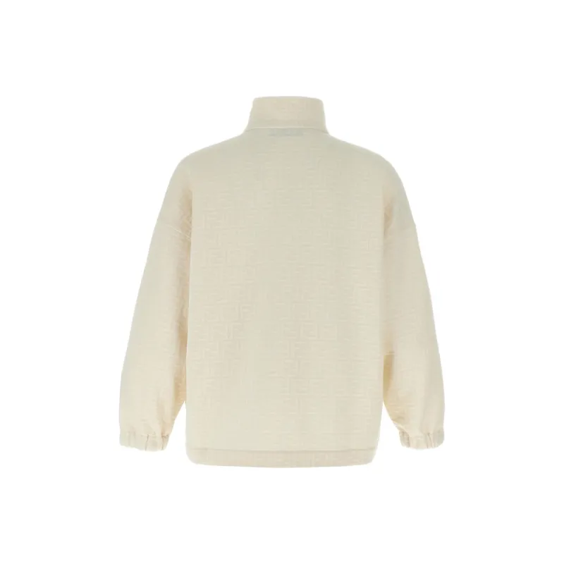 FENDI Monogram Printed Zipped Sweatshirt-1