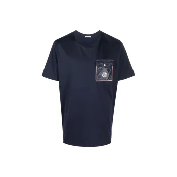 Moncler T Shirts Men Blue