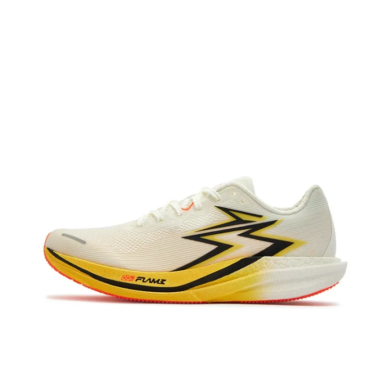 361° Speed 4 Pro Cushioning, Slip Resistant, And Abrasion Resistant Low Top Casual Running Shoes Unisex White Yellow-0