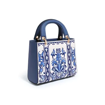 Forever Lucky Cow Leather One Shoulder Handbags Women's Eternal Luck Blue/Rain Gray