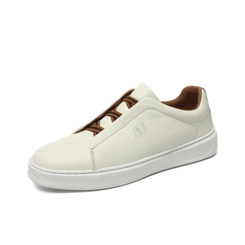 BEN SHERMAN Low Top Skateboard Shoes Men's Ecru-1