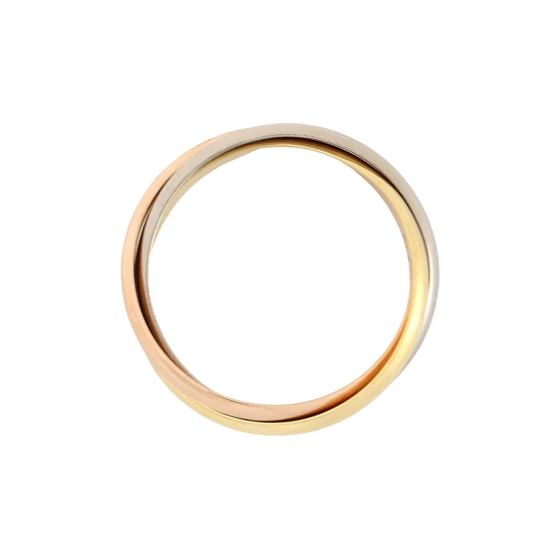 CARTIER Trinity Series 18K Gold 18K White Gold Rings Unisex Silver/Gold/Rose Gold-2
