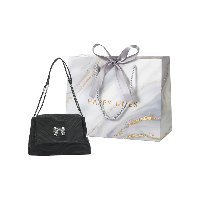 Miss Angel PU Crossbody Bag Women's White/Black/Silver-12