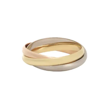 CARTIER Trinity Series 18K Gold 18K White Gold Rings Unisex Silver/Gold/Rose Gold