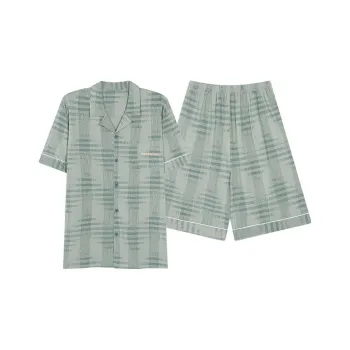 JINXU Pajama Set Men's Peacock Green