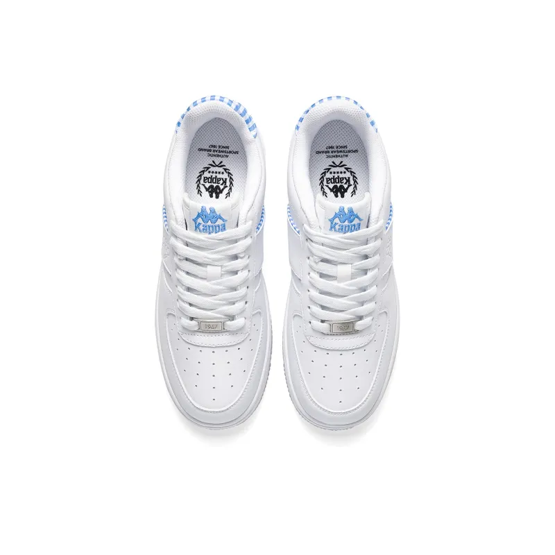 Kappa Back to Back Anti Slip Wear Resistant Low Top Skateboard Shoes Women's White Blue-3