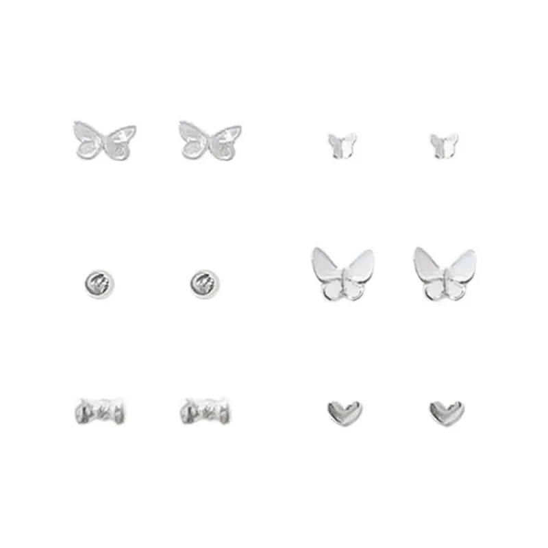 Asia Star Alloy Stud Earrings Women's-0
