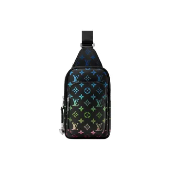 LOUIS VUITTON Print Crossbody Bag Unisex Black