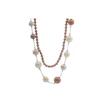 Misaki Silver Necklaces Women's Umber
