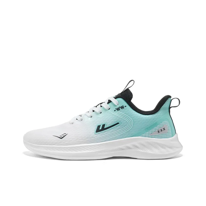 Warrior Anti Slip And Wear Resistant Lightweight Low Top Casual Running Shoes Men's White Green-0