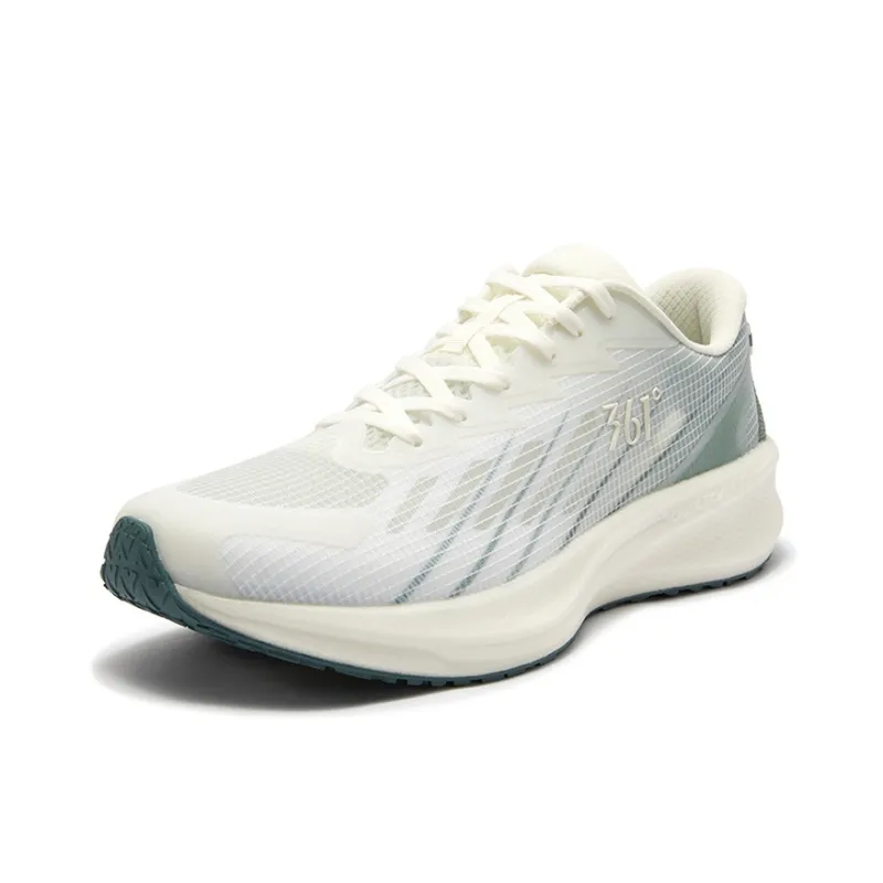 361° Feng Yi Anti Slip Wear Resistant Low Top Casual Running Shoes Men's White Red Cedar Green-1