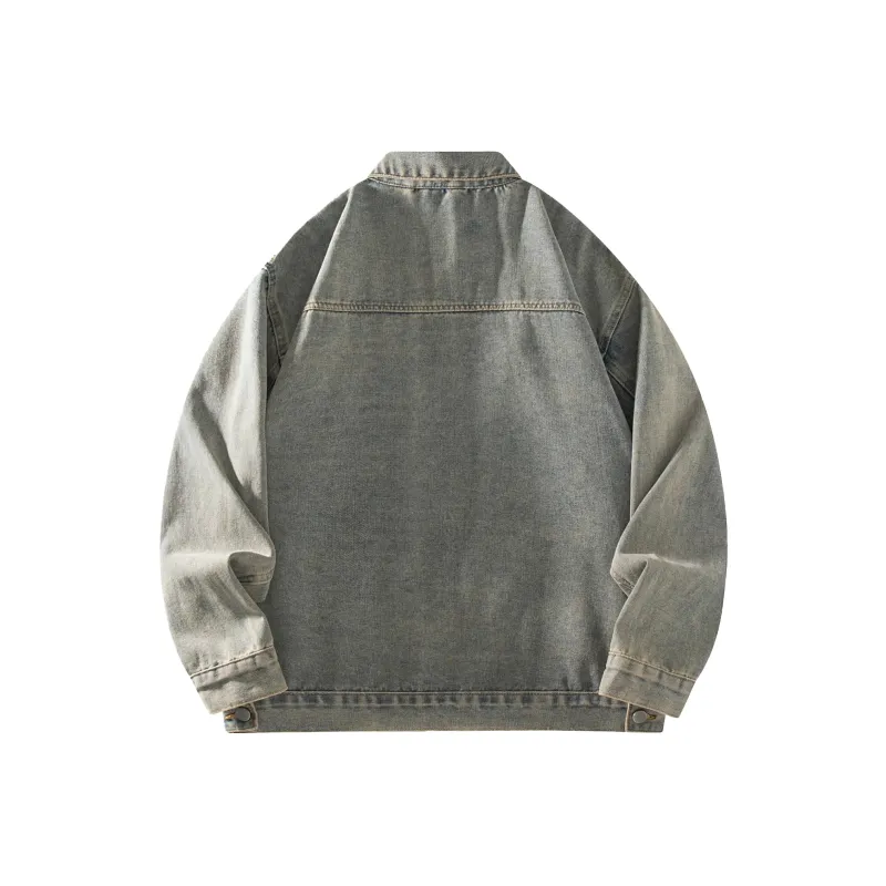 BTR Denim Jacket Unisex Washed Yellow Mud-1