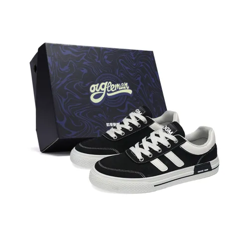 OUGLEMEN Slip Resistant Cushioning Impact Resistance Wear Resistant Low Top Skateboard Shoes Men's Box Included