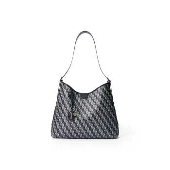 JONBAG PVC Casual Commute Minimalist Style Premium Versatile Shoulder Bag Women's Black