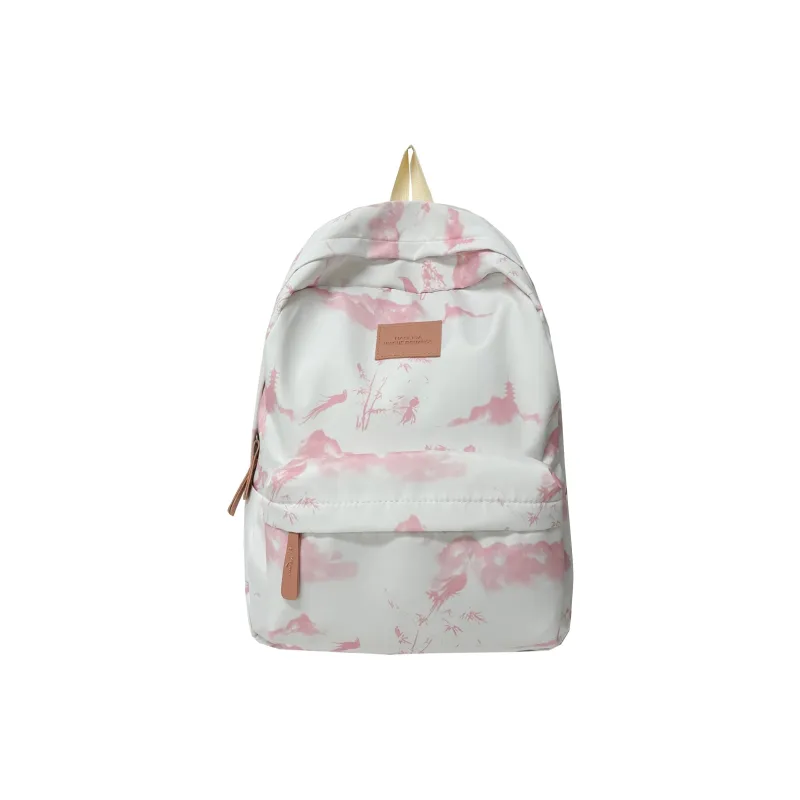 URBAN FOREST Composite Cloth Backpack Unisex Gray/Pink/Red/Green-5